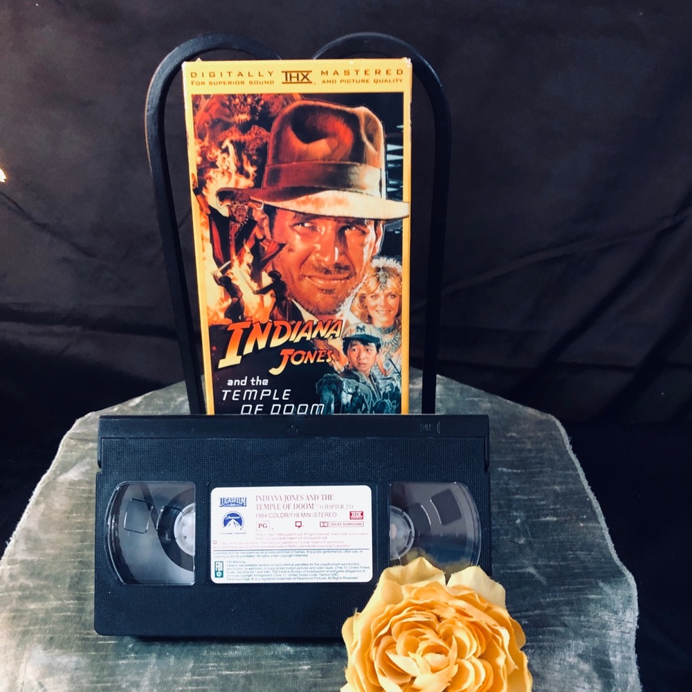 Indiana Jones and the Temple of Doom VHS Tape - Black